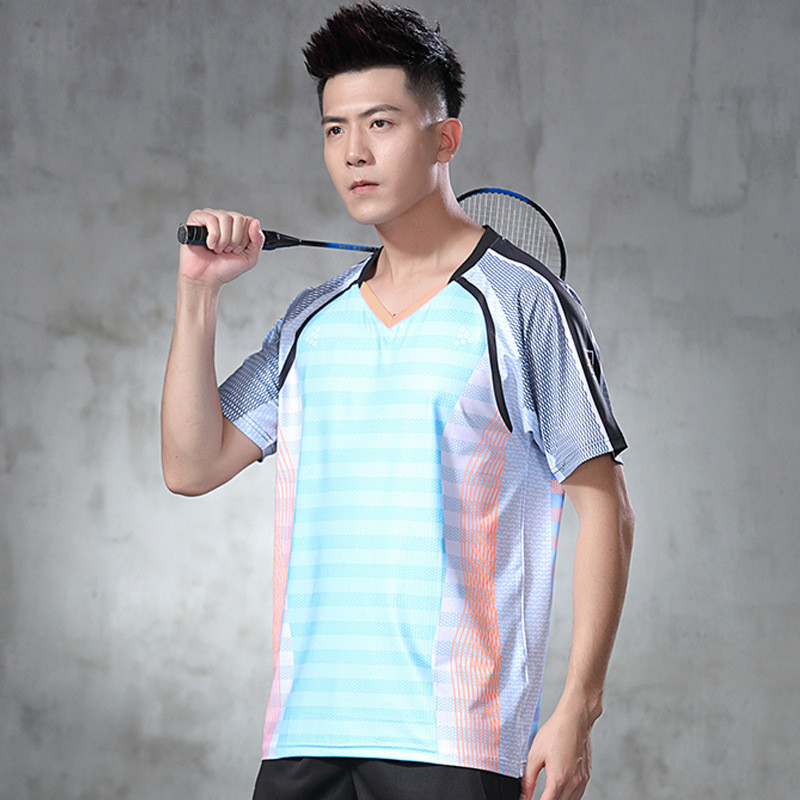 Nauji greitai džiūstantys, kvėpuojantys lengvi, lengvi trumpomis rankovėmis stalo teniso sportiniai drabužiai vyrams stalo teniso treniruočių kostiumai