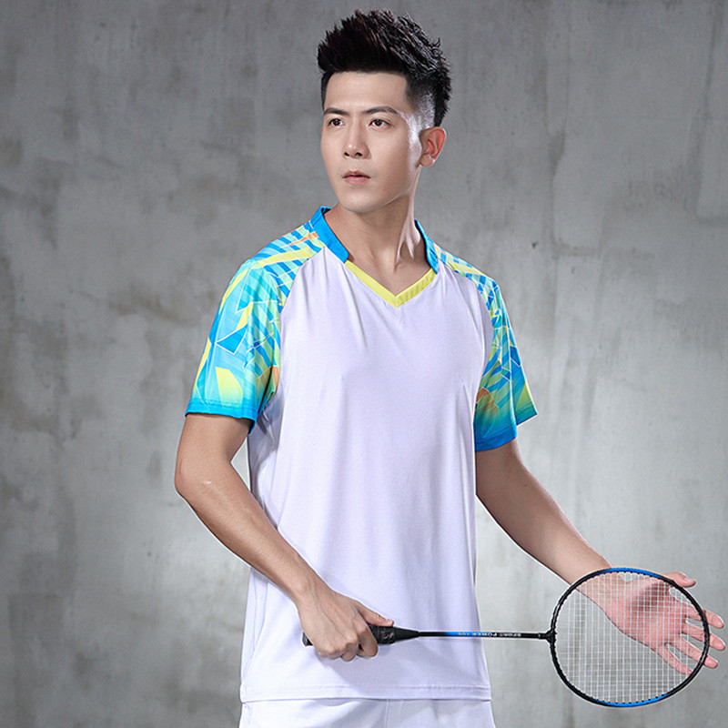 Nauji greitai džiūstantys, kvėpuojantys lengvi, lengvi trumpomis rankovėmis stalo teniso sportiniai drabužiai vyrams stalo teniso treniruočių kostiumai