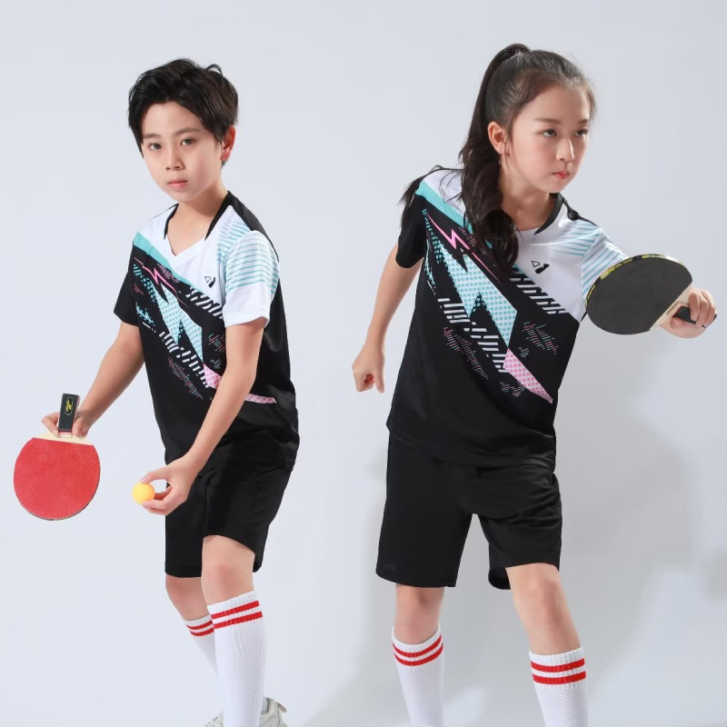 Gyerek asztalitenisz ping-pong tollaslabda ing gyakorlat sportruházat légáteresztő gyorsan száradó anyag kiváló minőségű