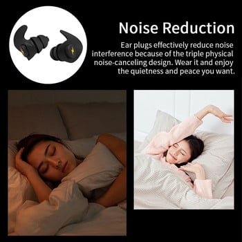 6 pairs Sound Blocking for Sleeping Noise Cancelling Ear Prig Πλενόμενος αφρός μνήμης επαναχρησιμοποιούμενος Συναυλίες Εργασία Παιδιά Ενήλικες Μελέτη