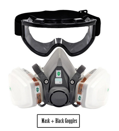 Új 7 az 1-ben 6200 porgázos légzőkészülék félarcú pormaszk festéshez permetezéshez szerves gőz vegyi gázszűrő munkabiztonság