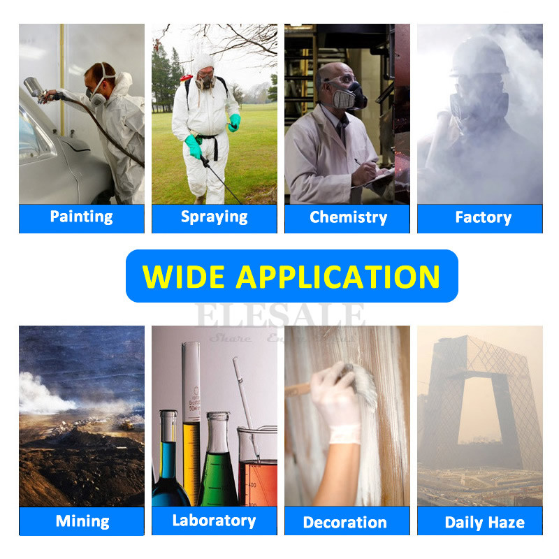 Új 7 az 1-ben 6200 porgázos légzőkészülék félarcú pormaszk festéshez permetezéshez szerves gőz vegyi gázszűrő munkabiztonság