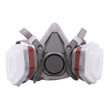 6200 Противогаз с филтри за прах Костюм Промишлен костюм за боядисване на половината лице Пръскащ респиратор със защитни очила, устойчиви на мъгла Безопасна работа