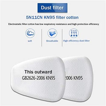 6200 Dust Gas Mask Filters Suit Industrial Half Face Painting Αναπνευστήρας ψεκασμού με προστατευτικά γυαλιά προστασίας από την ομίχλη Safety Work