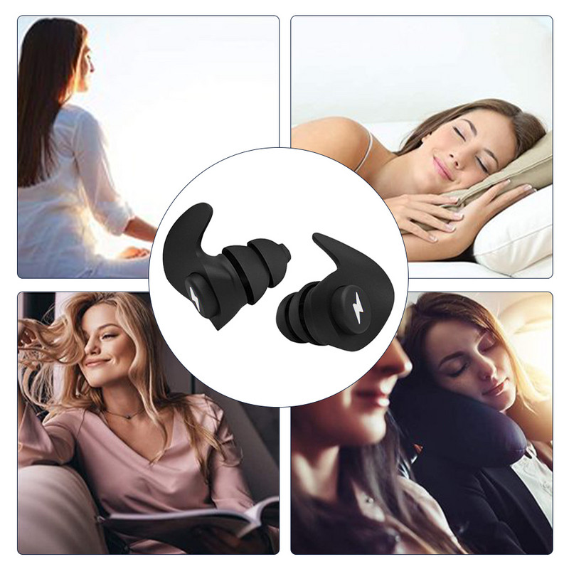 6 pāri miega trokšņu slāpēšanai atkārtoti lietojama skaņas bloķēšana Ērta dzirdes aizsardzība Ausu aizbāžņu atmiņas putu darba pētījums