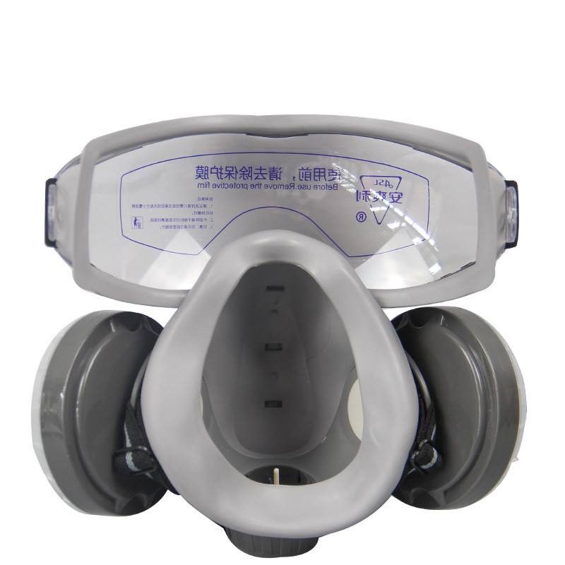Integrēts pilns putekļu maskas respirators ar pretmiglas aizsargbrillēm, putekļu necaurlaidīgas sejas maskas darbam drošai krāsošanai, pulēšanai koka izstrādājumiem