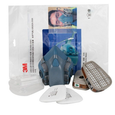 7 az 1-ben öltöny félarcú légzőkészülék 7502 Face Guard spray-festéshez, ipari PM2.5 porálló, újrahasznosítható szűrővel