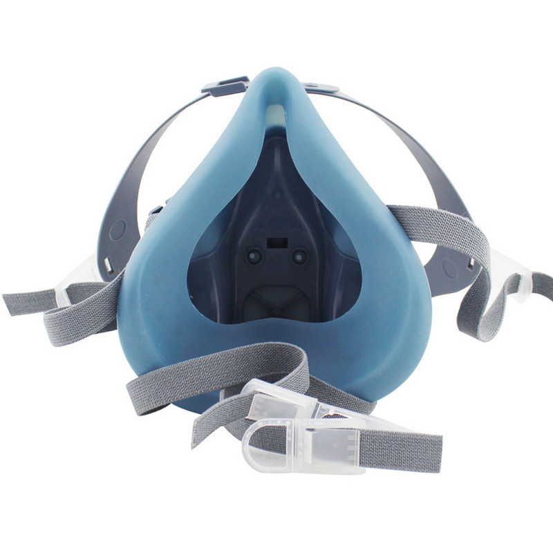 7 az 1-ben öltöny félarcú légzőkészülék 7502 Face Guard spray-festéshez, ipari PM2.5 porálló, újrahasznosítható szűrővel