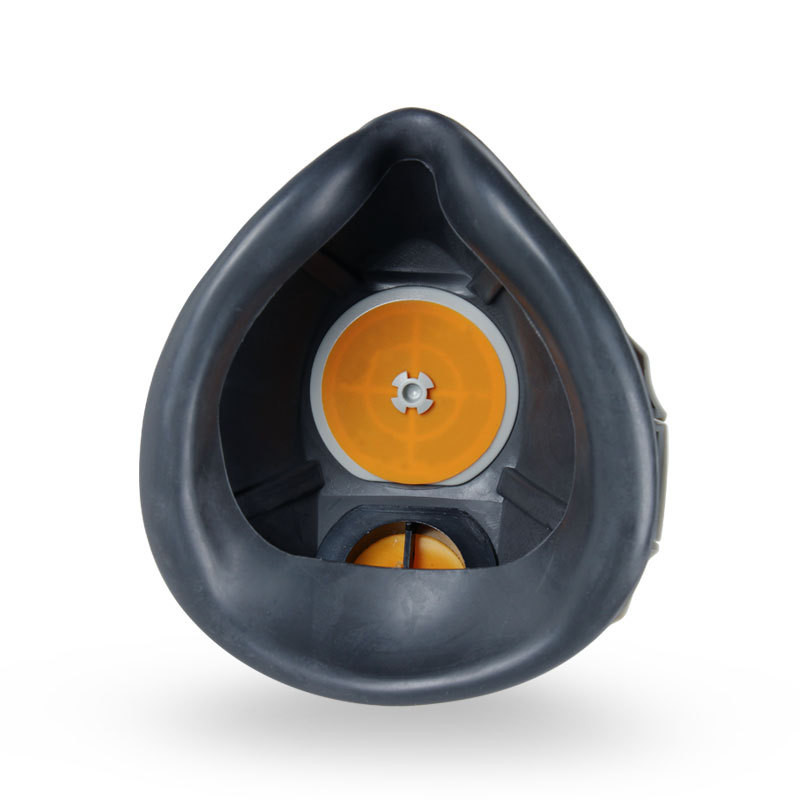 Висококачествена противопрахова маска Сиви гумени химически респиратори Половина лице Mascarilla Protectora + 1 бр. Филтър за сигурност-защита