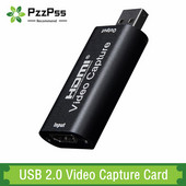 USB 2.0 video uztveršanas karte 4K HDMI saderīga Video Grabber tiešraides straumēšanas kastes ierakstīšana PS4 XBOX tālruņa spēlei DVD HD kamerai