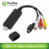 USB 2.0 VHS uz DVD pārveidotājs Analogā video konvertēšana uz ciparu formātu audio video DVD VHS ierakstīšanas kartes kvalitātes datora adapteris