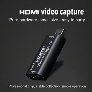 USB 2.0 Video Capture Card 4K HDMI-съвместим Video Grabber Live Streaming Box Запис за PS4 XBOX Phone Game DVD HD камера