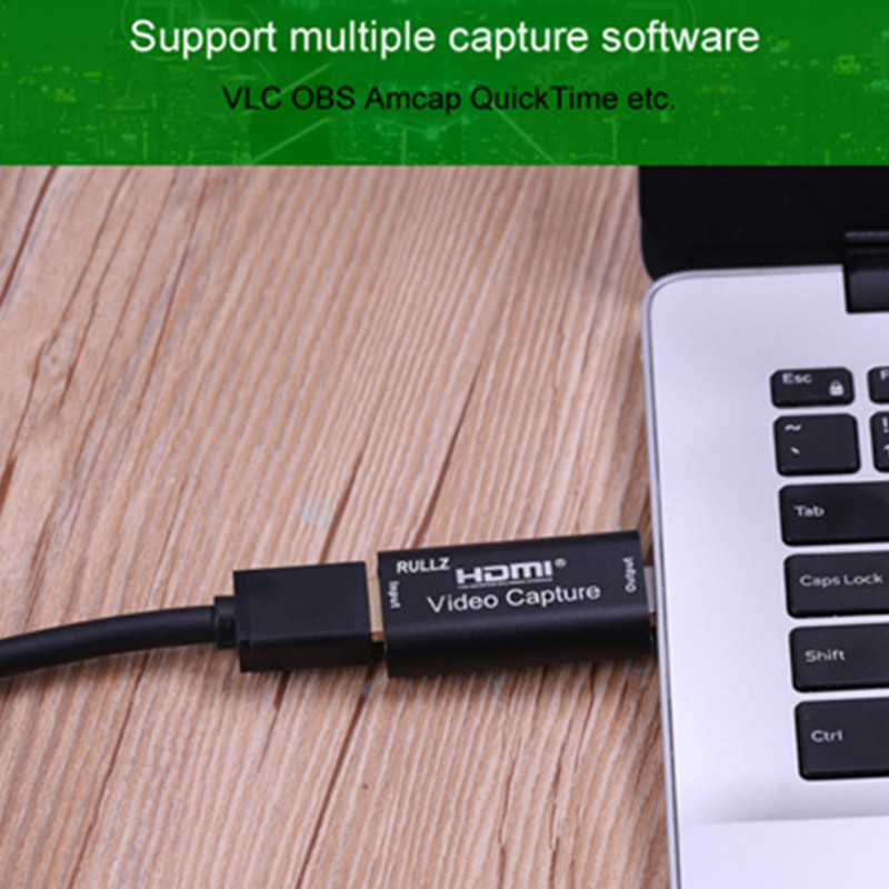 USB 2.0 vaizdo įrašymo kortelė 4K su HDMI suderinama „Video Grabber“ tiesioginio srauto dėžutės įrašymas, skirtas PS4 XBOX telefono žaidimui, DVD HD kamerai