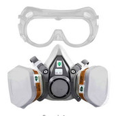 Új 7 az 1-ben 6200 porgázos légzésvédő félarcú pormaszk festéshez permetezéshez szerves gőz vegyi gázszűrő munkabiztonság