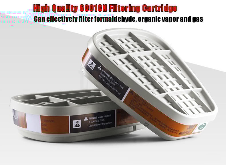 Új 7 az 1-ben 6200 porgázos légzésvédő félarcú pormaszk festéshez permetezéshez szerves gőz vegyi gázszűrő munkabiztonság