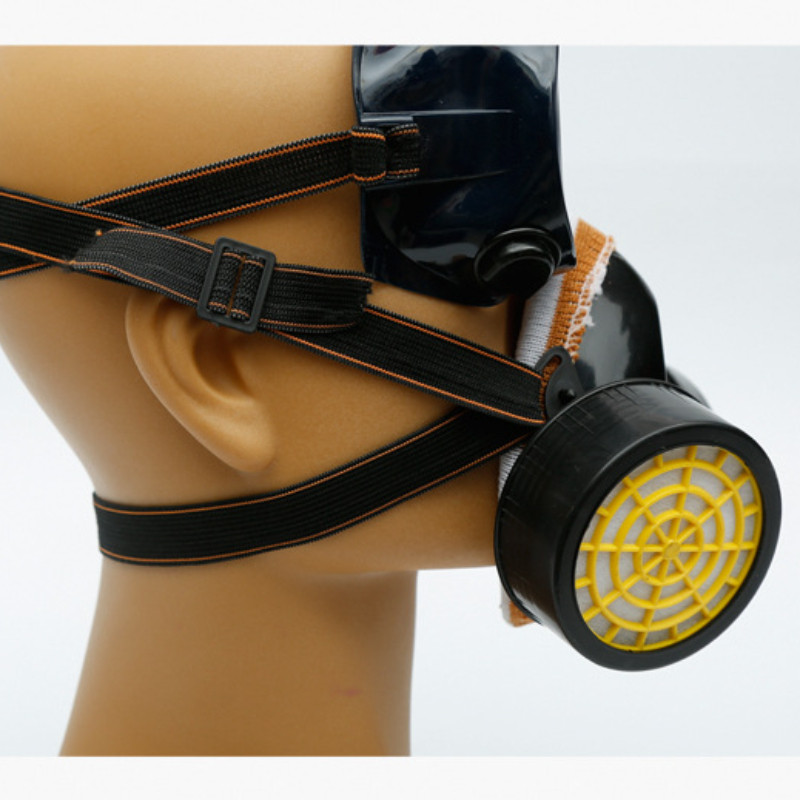 Porvédő gázmaszk biztonsági üveg spray festékkel vegyszeres növényvédőszer dekoráció szűrős légzésvédővel, félig teljes arcmaszkok