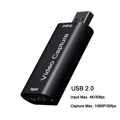 4K 1080P HDMI saderīgs USB 2.0 USB 3.0 video tveršanas kāršu spēļu ierakstīšanas kaste Youtube OBS tiešraides straumēšanas datoram