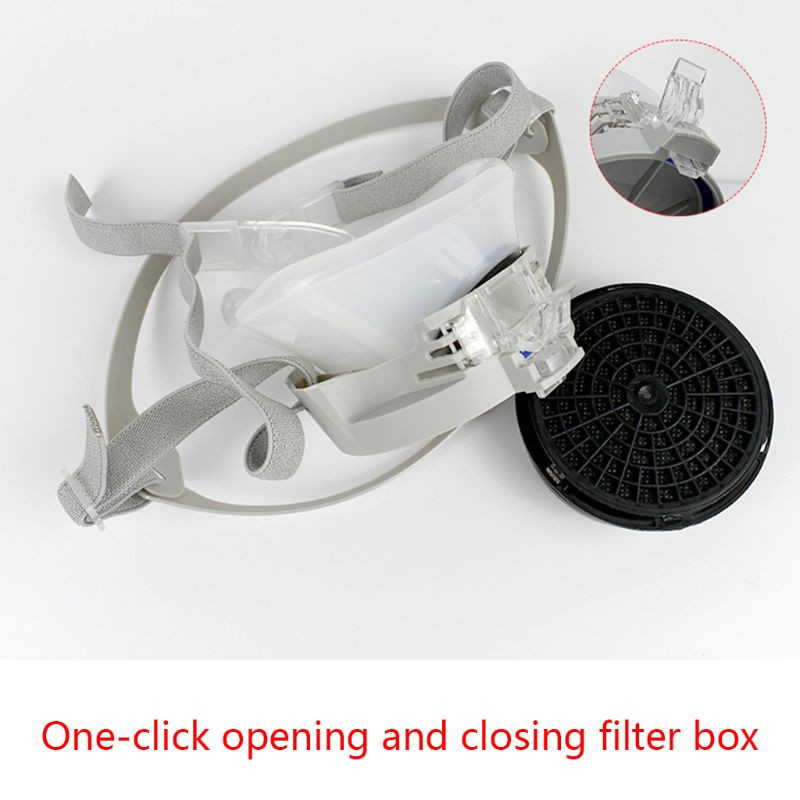 918A 1Set saugus silikoninis apsauginis veido dangtelis nuo dulkių cheminių dujų kaukės filtras, kvėpuojantis respiratorius pramonei