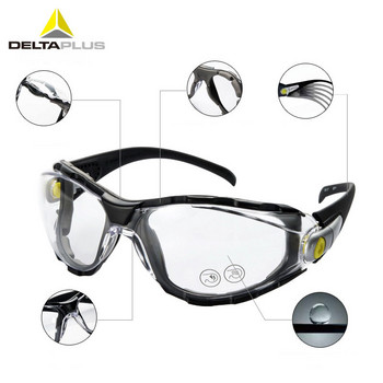 Προστατευτικά γυαλιά Deltaplus Αθλητικά γυαλιά ασφαλείας για εργασία Αντιανεμικό, ανθεκτικό στην άμμο, αδιάβροχο, βιομηχανική εργασία