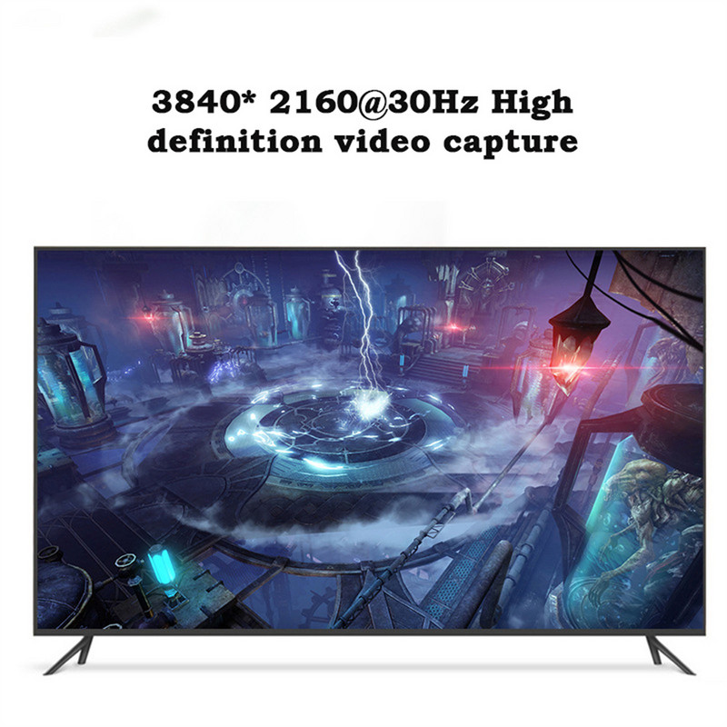 4K audio video tveršanas karte ar cilpas izeju 1080P HDMI saderīgu USB 2.0 PS4 tālruņa spēlei tiešraides video straumēšanas ieraksts