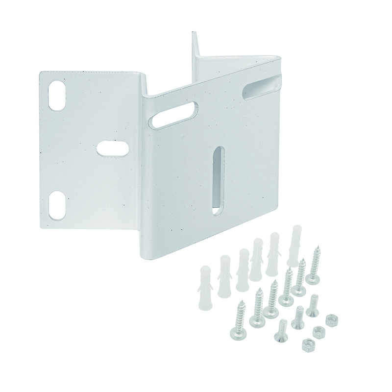 Скоба за монтаж на камера за видеонаблюдение Вертикална стена Ъгъл Плоча под прав ъгъл Поддържащ държач Кран Метален Черен Бял