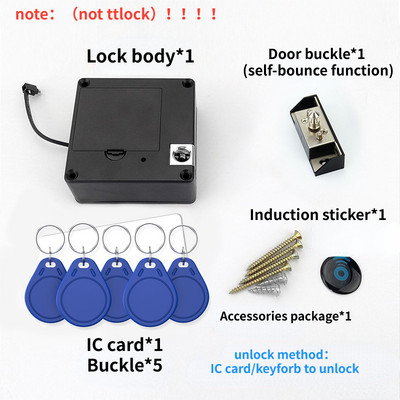 Beraktis nematomas stalčiaus durų užraktas IC kortelė TTlock programa NFC atrakinimo spintelė išmanioji elektroninė baldinė medinių durų spynos