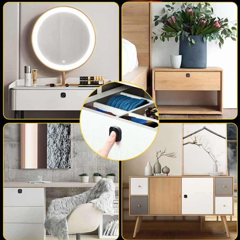 „Tuya“ išmaniosios elektroninės pirštų atspaudų spynos pirštų atspaudai / „Tuya APP“ atrakinkite išmanųjį durų užraktą, skirtą stalčių spintelių baldams