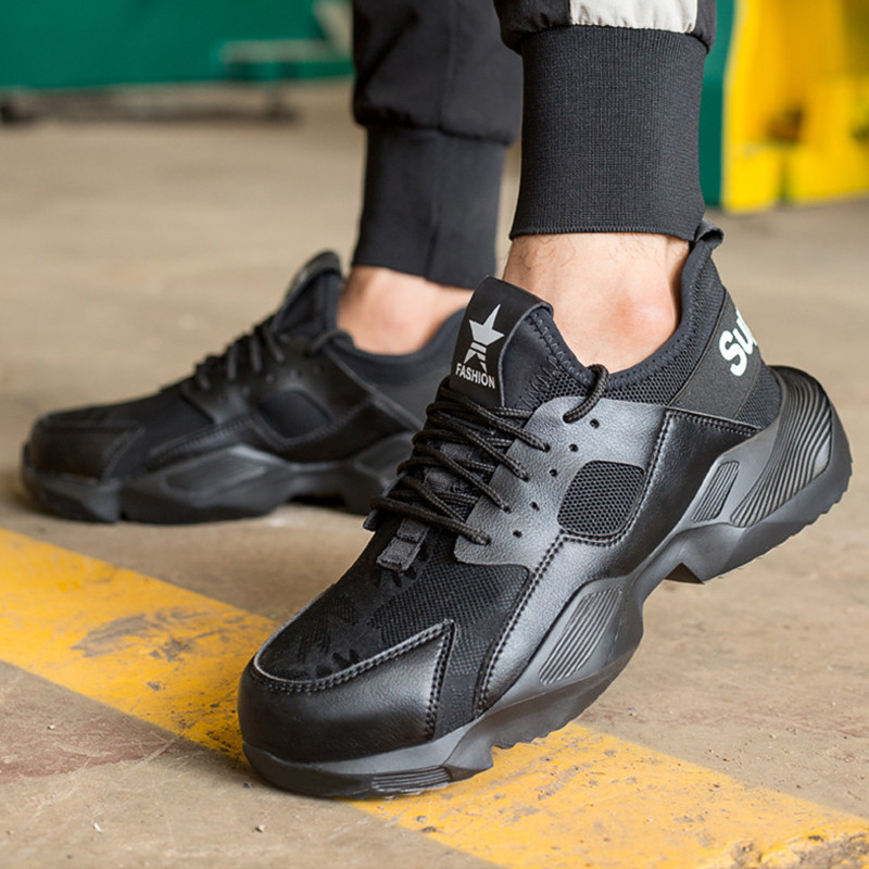 Jauni darba zābaki Drošības tērauda purngalu apavi Vīriešu darba kedas Necaurdurami zābaki Drošības apavi Vīriešu rūpnieciskie apavi Drošības zābaki