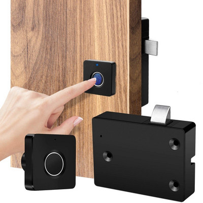 Bluetooth APP Sahtli kapilukk Sõrmejälgede digitaalne failikiri võtmeta biomeetriline mööbel elektrooniline nutikas puidust lukk