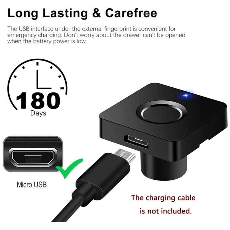 Bluetooth APP atvilktnes skapja slēdzene Pirkstu nospiedumu digitālā faila burts bez atslēgas biometriskas mēbeles elektroniska viedā koka slēdzene