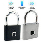 D2 Smart Door Lock Bezatslēgas pirkstu nospiedumu piekaramās slēdzenes drošības pirkstu nospiedumu slēdzene Elektriskā bagāžas soma Smart Lock pretaizdzīšanas durvju slēdzene