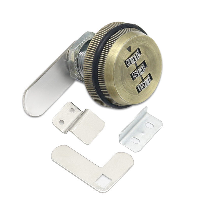 Smart Cam koda slēdzene skapja durvīm, 3 ciparu kombinācija paroles koda atvilktnes bloķēšanas kastes slēdzene