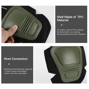 1 Pair Tactical Frog Suit Knee Pads & Ebow Support Military Knee Protector Paintball Airsoft Kneepad Interpolated Knee Protector