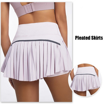 Cloud Hide Safe Tennis Skirts XS-XXL Gym Golf Running Плисирана панталонка SEXY Дамски спортни фитнес шорти с джоб с висока талия