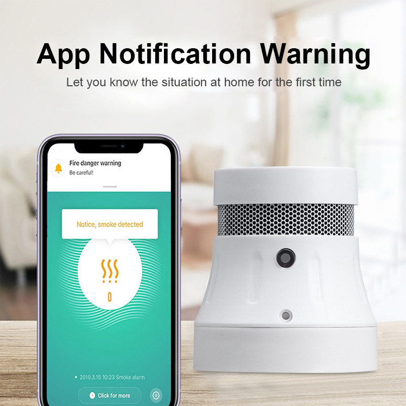 Aubess Tuya Zigbee viedais dūmu detektors sensora trauksmes signāls ugunsgrēka dūmu detektors Wifi ugunsdrošība mājas drošības signalizācija Smart Life App
