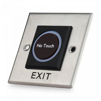 Бутон с инфрачервен сензор Без докосване Безконтактен бутон за освобождаване на вратата Изходен бутон с LED индикация за контрол на достъпа Превключвател на вратата