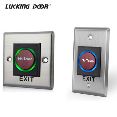 Buton cu senzor infraroșu Comutator fără atingere Buton de ieșire de declanșare a ușii fără contact cu indicație LED pentru comutatorul de ușă de control al accesului