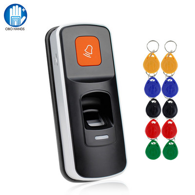 Σύστημα ελέγχου πρόσβασης δακτυλικών αποτυπωμάτων RFID Βιομετρικός αναγνώστης ανοίγματος πόρτας Αυτόνομος ελεγκτής πρόσβασης 125KHz Μπρελόκ Υποστήριξη κάρτας SD
