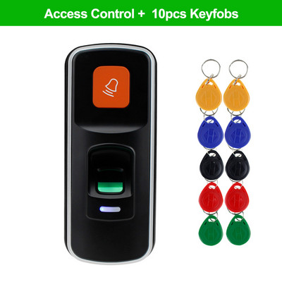 Sistem de control al accesului cu amprentă RFID Cititor biometric Dispozitiv de deschidere a ușii Controler de acces autonom 125KHz Brelocuri Suport card SD