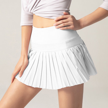 Cloud Hide Safe Tennis Skirts Gym Golf Running Плисиран панталон SEXY Women Thin Sports Fitness Shorts Pocket High Waist Short