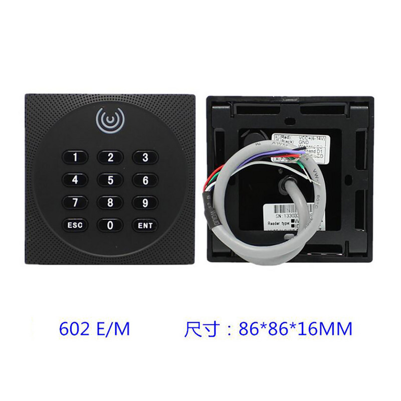 Ukse juurdepääsukontrolleri lugeja klahvistiku parool Rfid Wiegand 26 34 125 khz 13,56 MHz IC ID-kaardi lugeja juurdepääsu juhtimissüsteemi lugeja