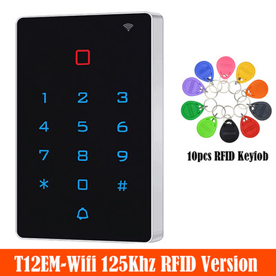 Tuya App RFID Keyless Access Control Keypad 2000 User EM / MF Card Touch Screen Самостоятелен четец за контрол на достъпа Не е водоустойчив