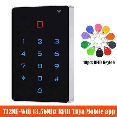 Tuya App RFID Keyless Access Control Keypad 2000 User EM / MF Card Touch Screen Самостоятелен четец за контрол на достъпа Не е водоустойчив