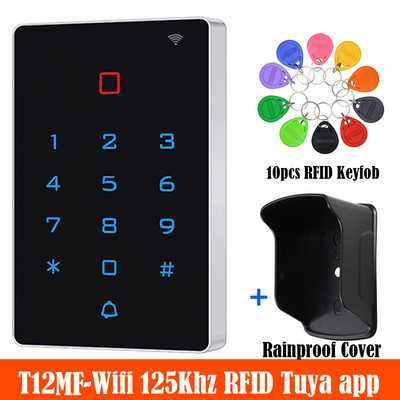 Tuya App RFID Keyless Access Control Keypad 2000 User EM / MF Card Touch Screen Самостоятелен четец за контрол на достъпа Не е водоустойчив