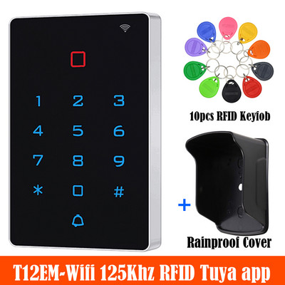 Tuya App RFID Keyless Access Control Keypad 2000 User EM / MF Card Touch Screen Самостоятелен четец за контрол на достъпа Не е водоустойчив