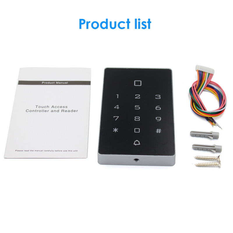 Tuya App RFID Keyless Access Control Keypad 2000 User EM / MF Card Touch Screen Самостоятелен четец за контрол на достъпа Не е водоустойчив