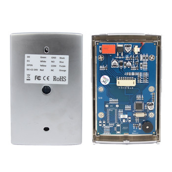 Πληκτρολόγιο ελέγχου πρόσβασης μετάλλων RFID 125Khz Αδιάβροχο κάλυμμα ανοιχτήρι πόρτας Ηλεκτρονικό κλείδωμα Σύστημα κλειδώματος πληκτρολόγιο WG26 Έξοδος