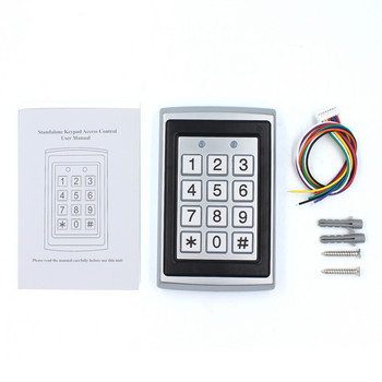 125Khz RFID метална клавиатура за контрол на достъпа Водоустойчив капак за отваряне на врата с електронно заключване Клавиатура WG26 Изход