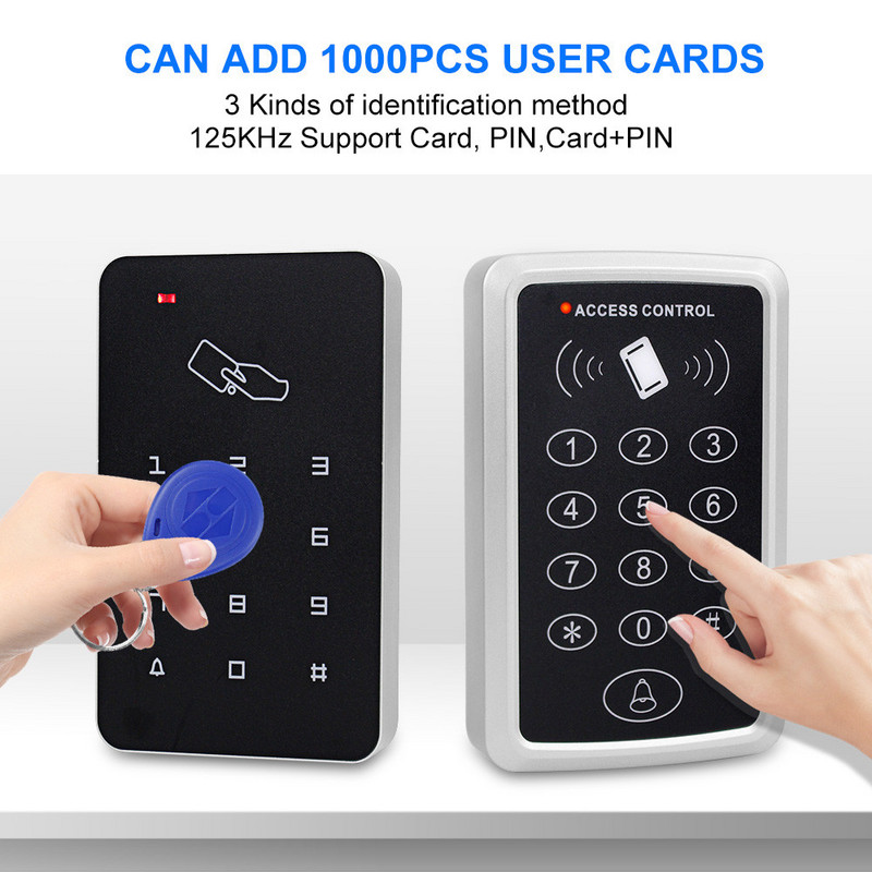 OBO Hands RFID prieigos valdymo klaviatūra 125KHz artumo prieigos valdiklio durų atidarytuvas, skirtas įėjimo apsaugos sistemai su EM ID rakto žyma