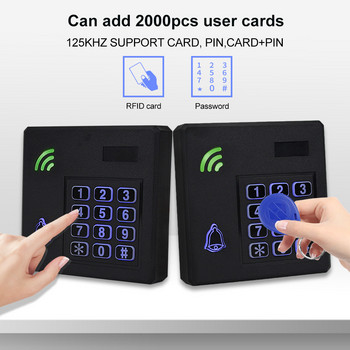 IP68 Водоустойчива RFID клавиатура за контрол на достъпа 125KHz EM Key Card Reader Електронна система за отваряне на врати 2000 User WG26 Input Output